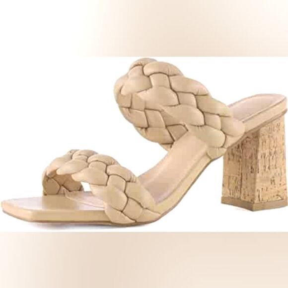 (34-3525) 🔥3/$20🔥 LACUONE Women's Mid Heels Square Toe Block Heeled Sz 8.5 - Picture 4 of 10